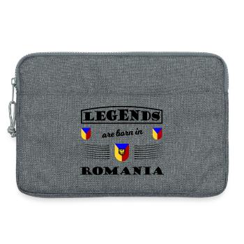 Blason tricolore de la Roumanie - Sacoche pour ordinateur portable 13 pouces - gris chiné - Devant