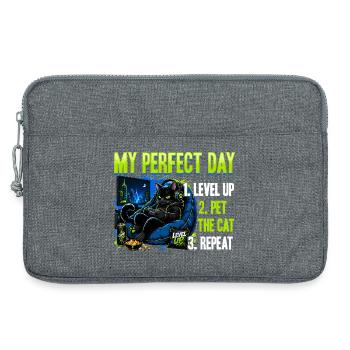 Gamer Gaming Cat Video Game - Laptoptasche 13" - Grau meliert - Vorne