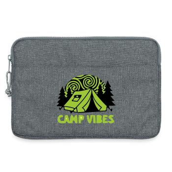 Zelt Camp Vibes Logo - Laptoptasche 13" - Grau meliert - Vorne