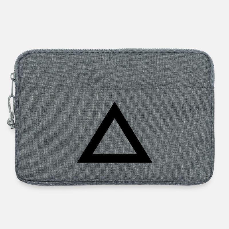 Dreieck Rand - Laptoptasche 13" - Grau meliert