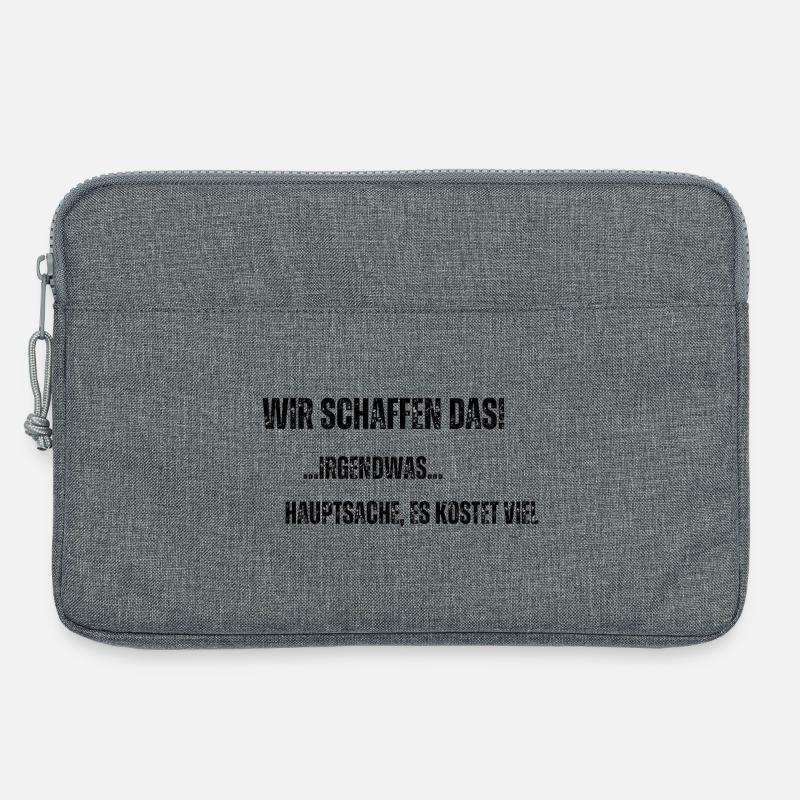 Wir schaffen das - Laptoptasche 13" - Grau meliert