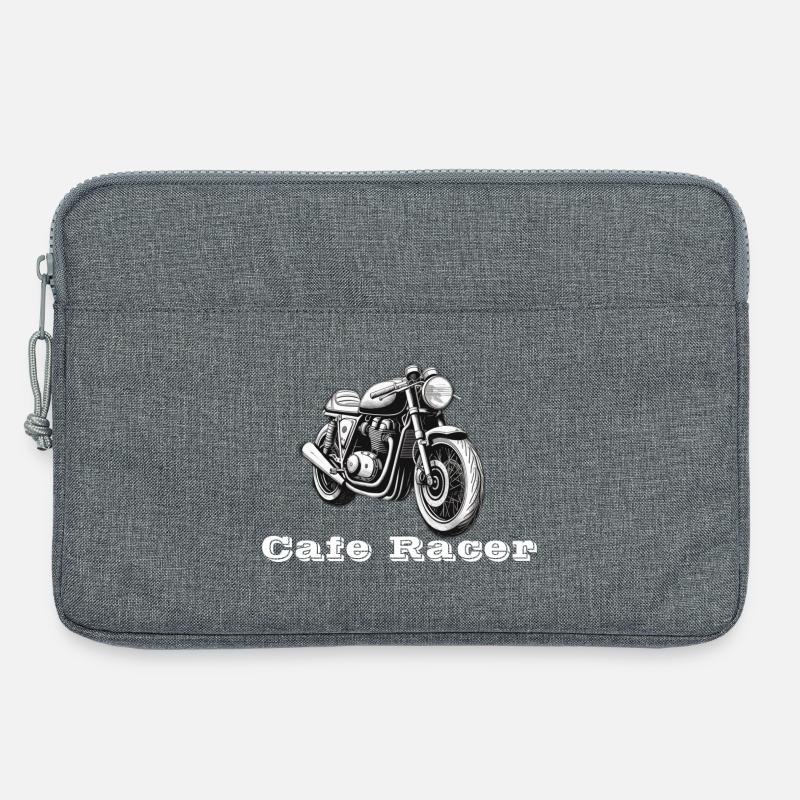 Cafe Racer weiß - Laptoptasche 13" - Grau meliert