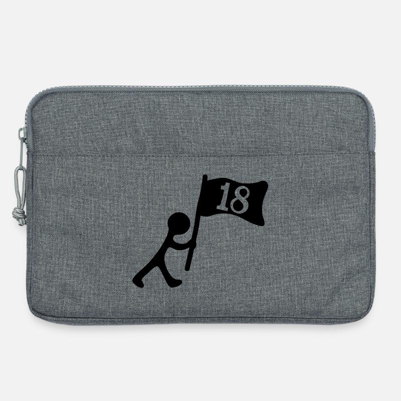 Geburtstag 18 Jahre - Laptoptasche 13" - Grau meliert