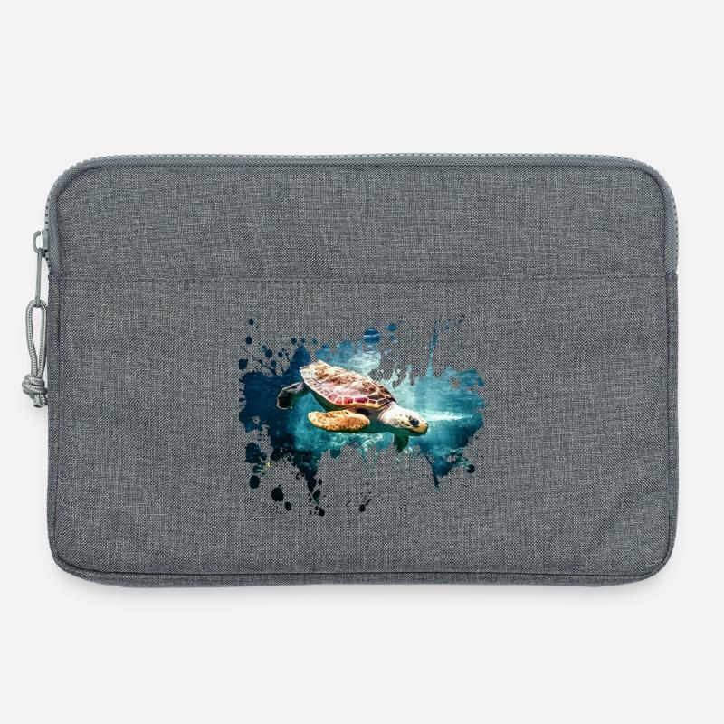 Schildkröte Splash - Laptoptasche 13" - Grau meliert
