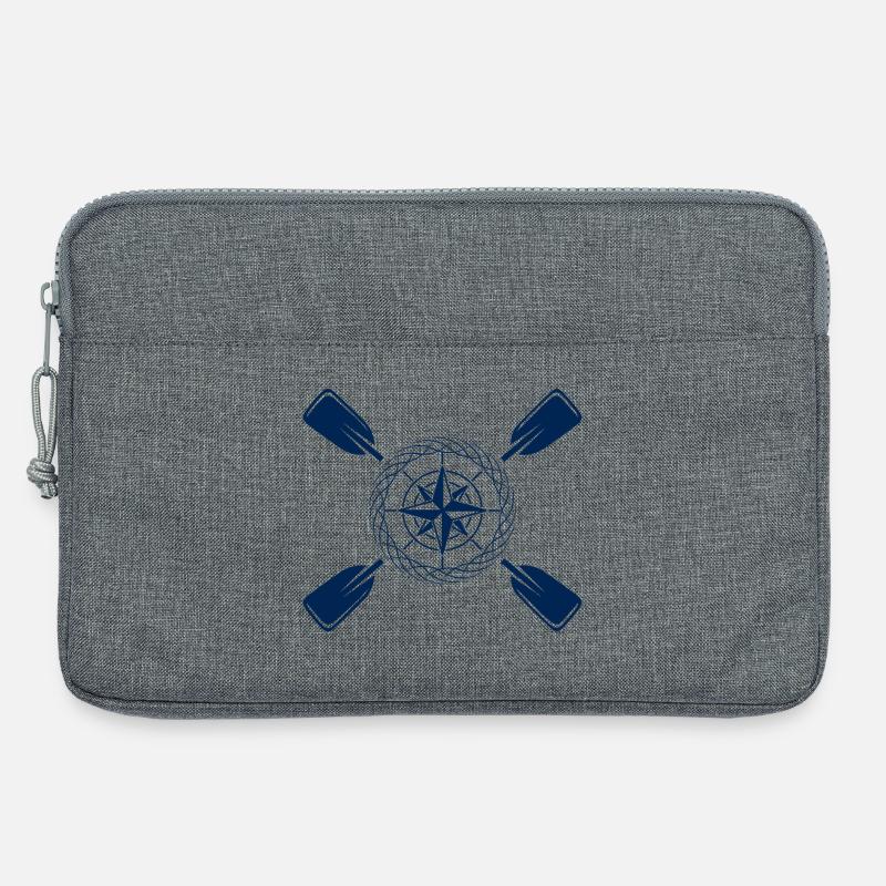 Paddel & Kompass - Laptoptasche 13" - Grau meliert