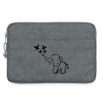 elefant lustig - Laptoptasche 13" - Grau meliert - Vorne