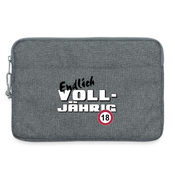 18. Geburtstag ,Volljährig ,Endlich Volljährig(25) - Laptoptasche 13" - Grau meliert - Vorne