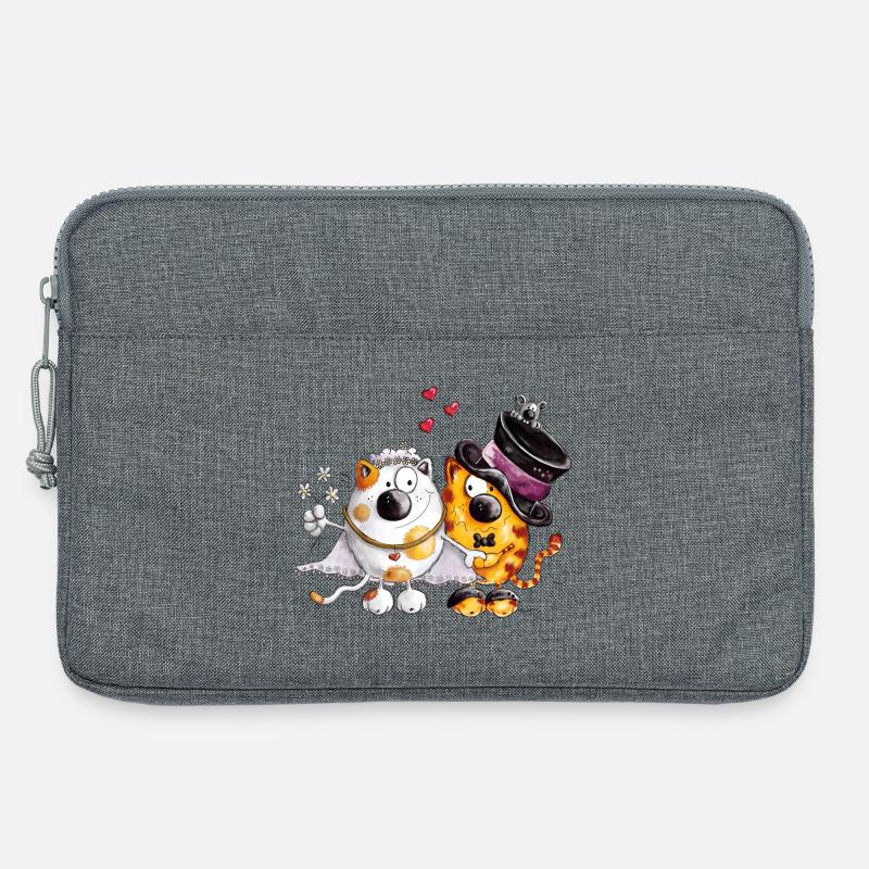 Hochzeit mit Herz - Laptoptasche 13" - Grau meliert