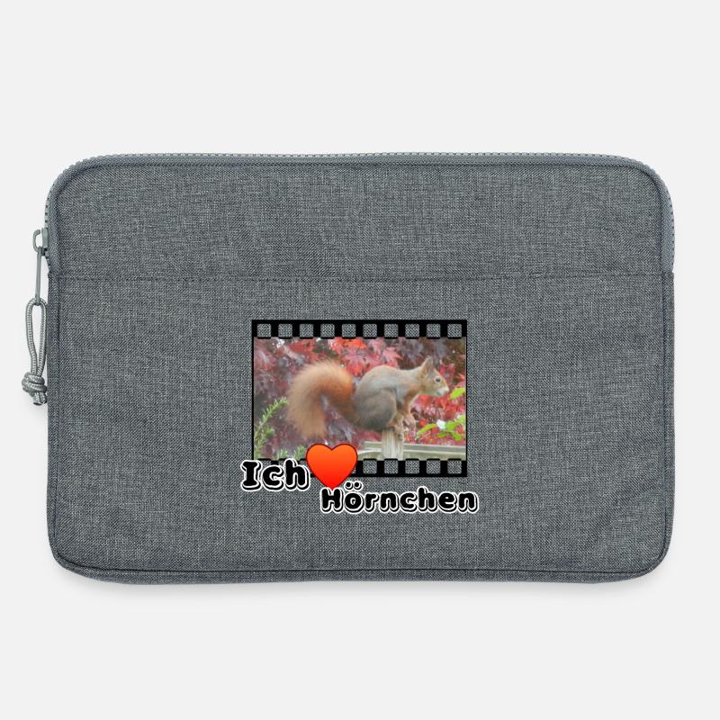 Liebe Tierfreund Eichhoernchen Tiere Spruch - Laptoptasche 13" - Grau meliert