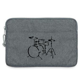 drummer schlagzeug musiker - Laptoptasche 13" - Grau meliert - Vorne