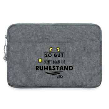 Lustiges T-Shirt für Rentner - Laptoptasche 13" - Grau meliert - Vorne
