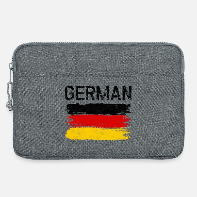 Deutscher Flaggenpinselstrich - Laptoptasche 13" - Grau meliert