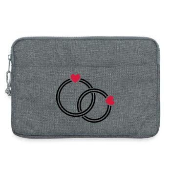 wedding rings - Laptop bag 13" - heather grey - Front