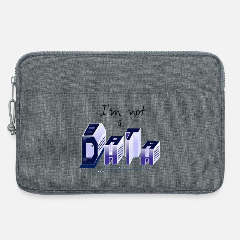 I am not a DATA - Laptop bag 13" - heather grey