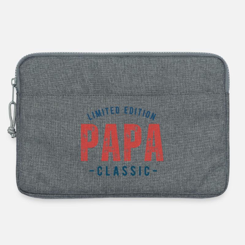 Geschenk 'Limited Edition Papa Classic' - Laptoptasche 13" - Grau meliert