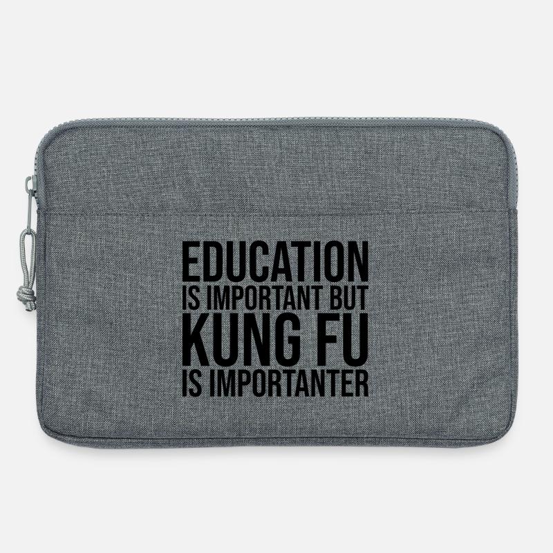 Kung-Fu - Laptoptasche 13" - Grau meliert