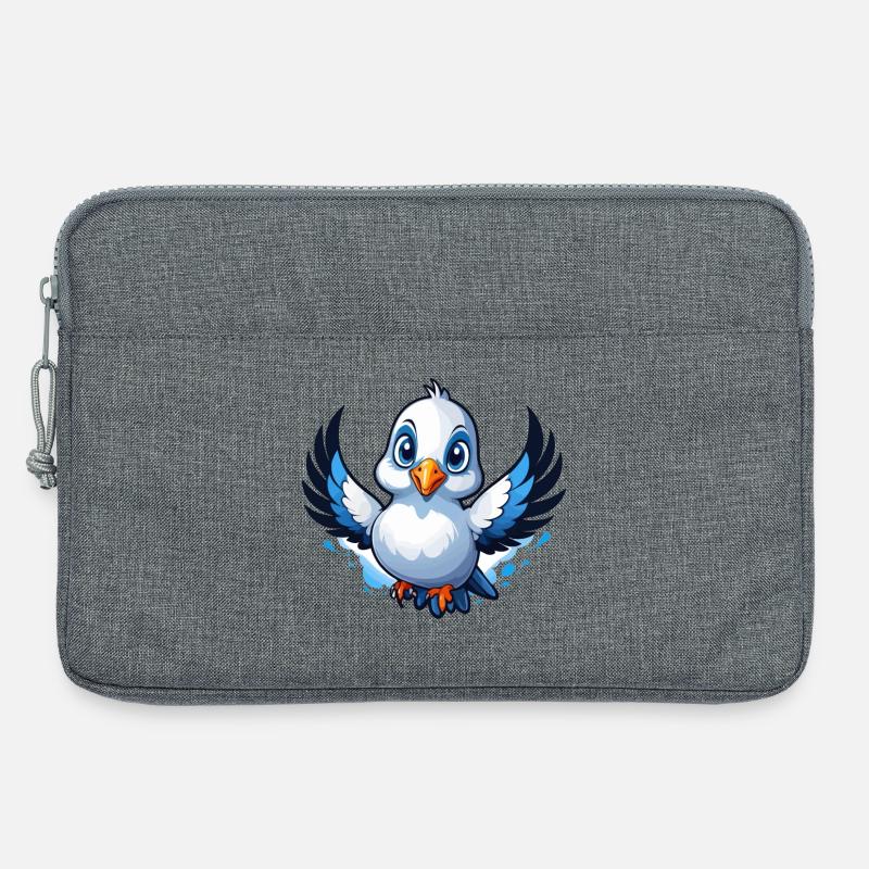 Fröhliches Täubchen Tauben - Laptoptasche 13" - Grau meliert