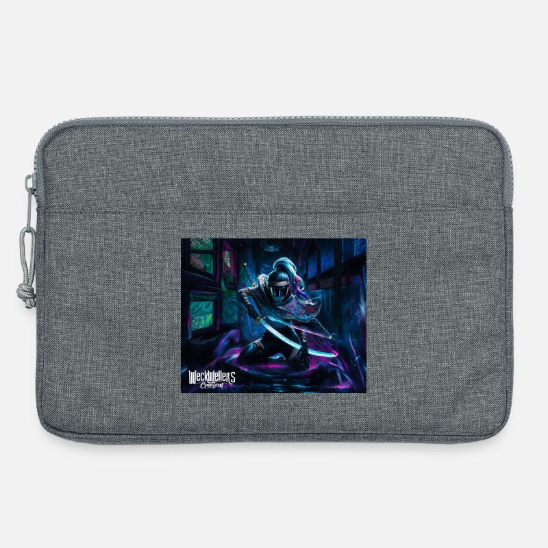 Graffiti Anime Samurai - Laptop bag 13" - heather grey