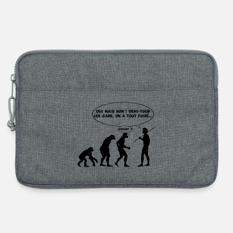 Evolutionsfehler (schwarz) - Laptoptasche 13" - Grau meliert