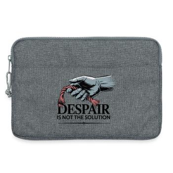 Main résistante tenant une corde effilochée - Sacoche pour ordinateur portable 13 pouces - gris chiné - Devant