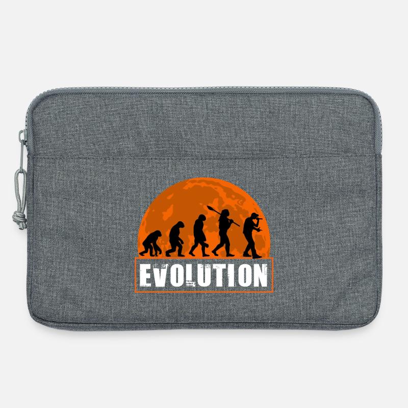 Lustiger Rapper der menschlichen Evolution - Laptoptasche 13" - Grau meliert