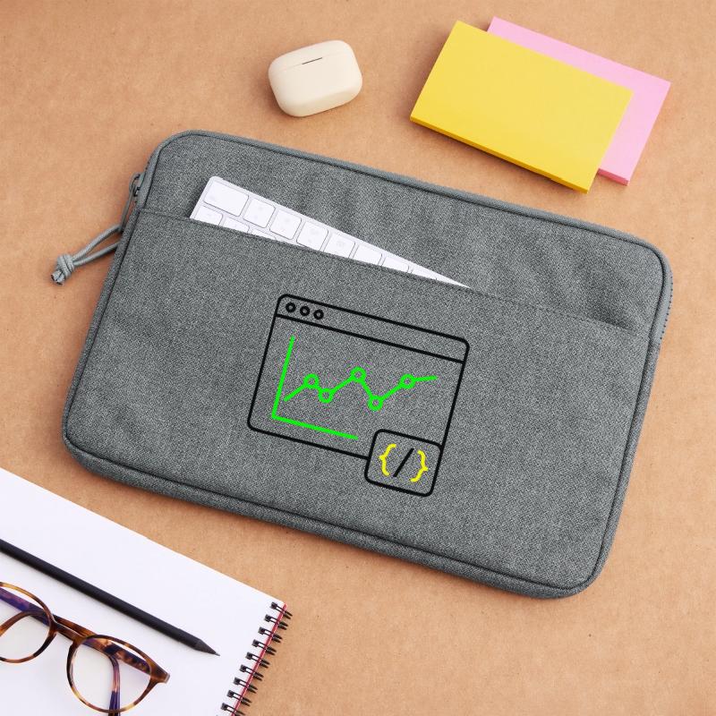 Web Analysis Chart Coding Browser Vector Laptop bag 13"