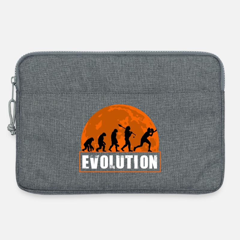 Table Tennis Evolution Ping Pong Player Art - Laptop bag 13" - heather grey