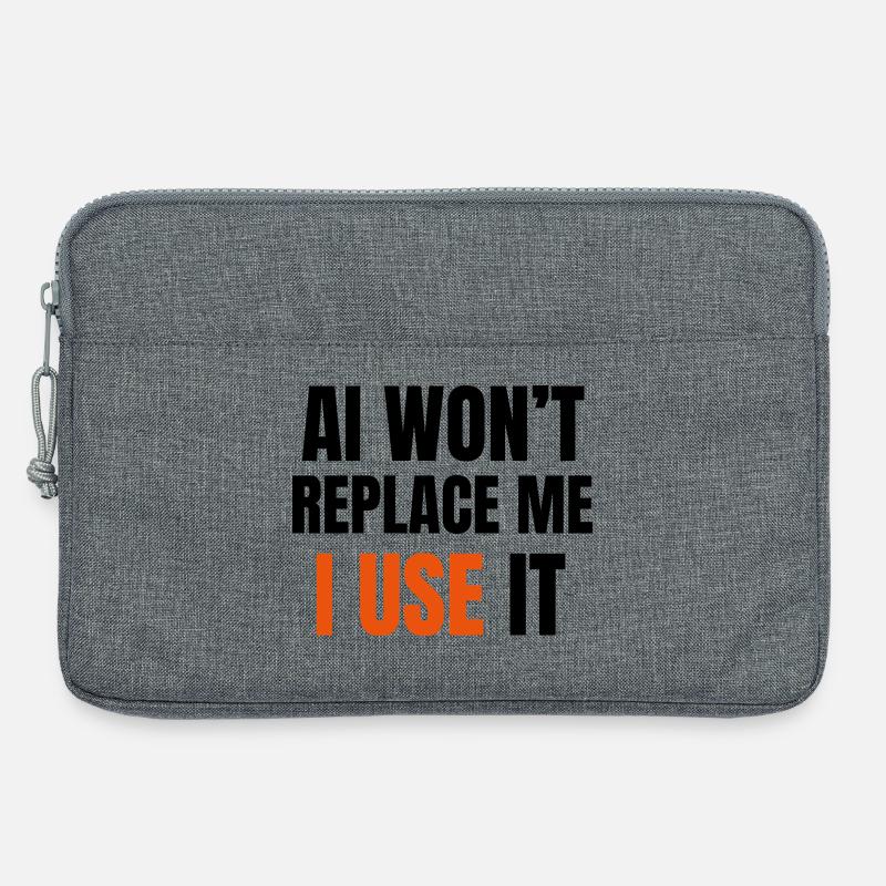 KI wird mich nicht ersetzen. Ich benutze sie. - Laptoptasche 13" - Grau meliert