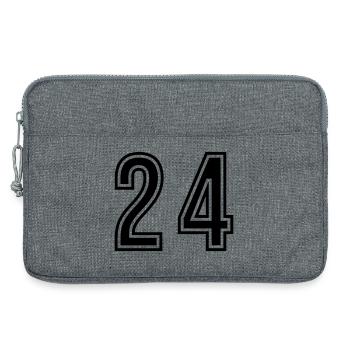 24 Symbole numérique - Sacoche pour ordinateur portable 13 pouces - gris chiné - Devant