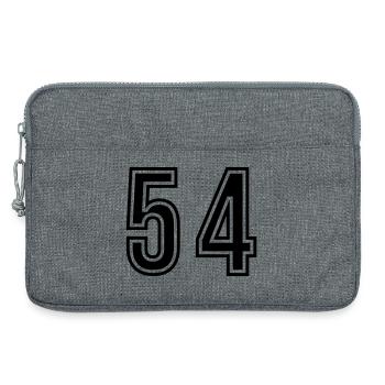 54 Symbole numérique - Sacoche pour ordinateur portable 13 pouces - gris chiné - Devant