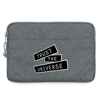 Trust The Universe Spirituell Universum Zitat Logo - Laptoptasche 13" - Grau meliert - Vorne