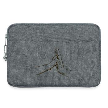 hand-pfote - Laptoptasche 13" - Grau meliert - Vorne