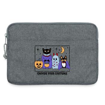 Niedliche Halloween Kostümparty  - Laptoptasche 13" - Grau meliert - Vorne
