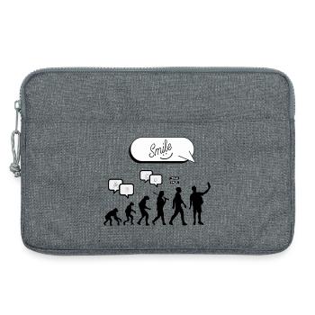 Entwicklung der Kommunikation - Laptoptasche 13" - Grau meliert - Vorne