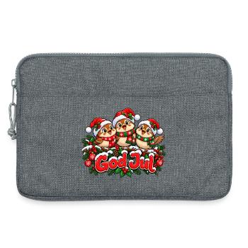 Frohe Weihnachtsvögel - Laptoptasche 13" - Grau meliert - Vorne