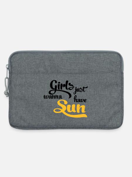 Sonne - Laptoptasche 13" - Grau meliert