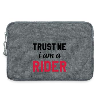 Trust me i am a Rider - Laptoptasche 13" - Grau meliert - Vorne