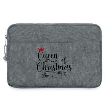 Reine de Noël - Sacoche pour ordinateur portable 13 pouces - gris chiné - Devant