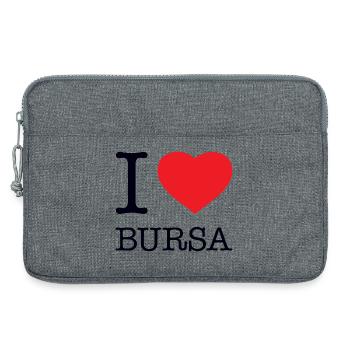 I LOVE BURSA - Laptoptasche 13" - Grau meliert - Vorne