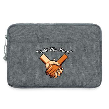 Hand in Hand Symbol - Laptoptasche 13" - Grau meliert - Vorne
