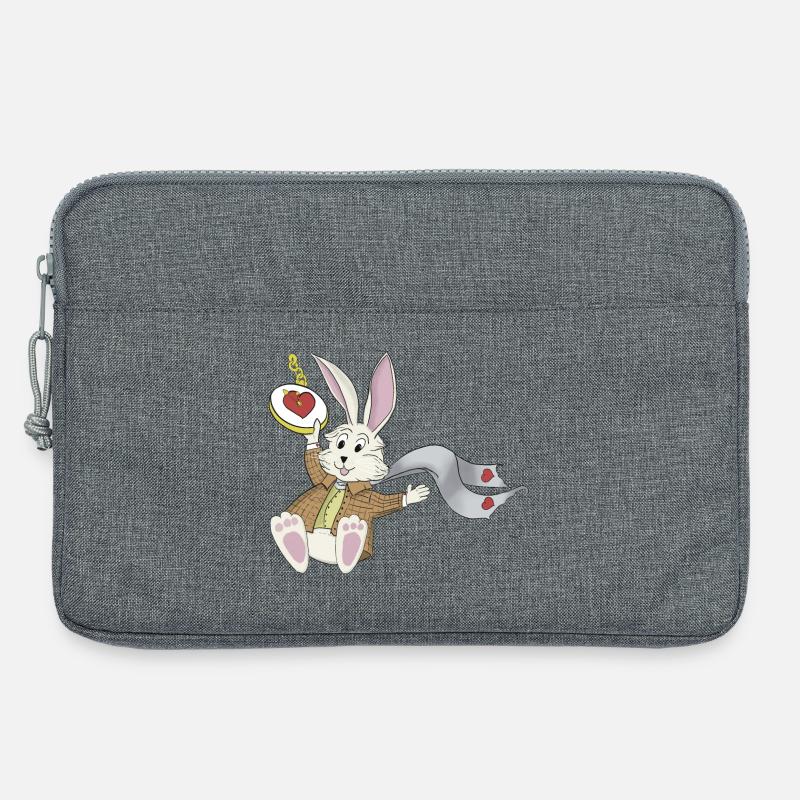 Weißes Kaninchen - Laptoptasche 13" - Grau meliert