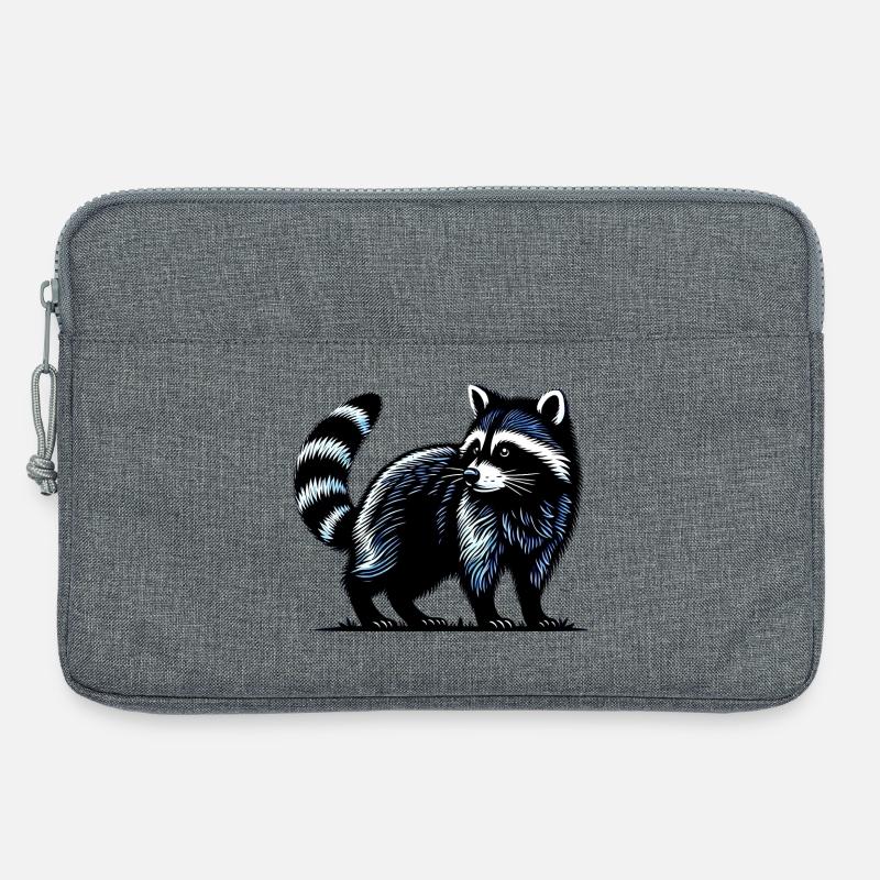 Waschbär - Laptoptasche 13" - Grau meliert