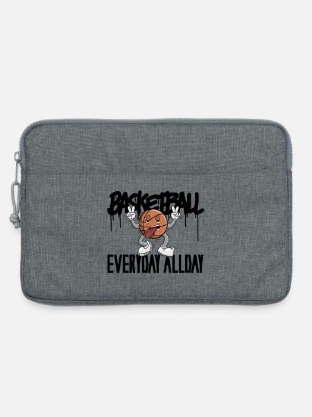 Basketball – dynamisches Sportmotiv - Laptoptasche 13" - Grau meliert