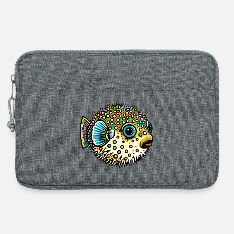 Kugelfisch - Laptoptasche 13" - Grau meliert