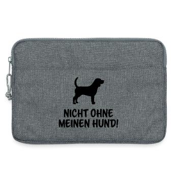 Nicht ohne meinen Hund - Laptoptasche 13" - Grau meliert - Vorne
