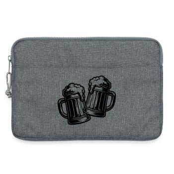 Toast à la bière Cheers - Sacoche pour ordinateur portable 13 pouces - gris chiné - Devant