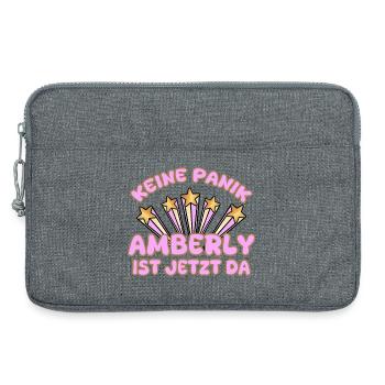 Amberly comme nom de femme - Sacoche pour ordinateur portable 13 pouces - gris chiné - Devant