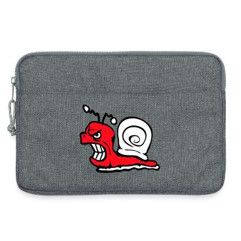 Snail Evil Angry Attack Teeth Grinding Sour - Laptop bag 13" - heather grey - Front