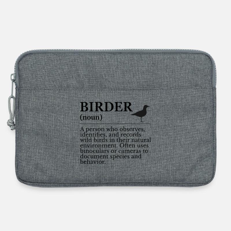 Birder Definition - Vogelbeobachter - Laptoptasche 13" - Grau meliert