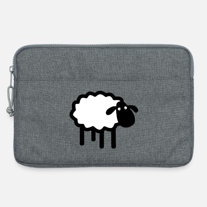 Kuckuck-Schaf-Silhouette - Laptoptasche 13" - Grau meliert